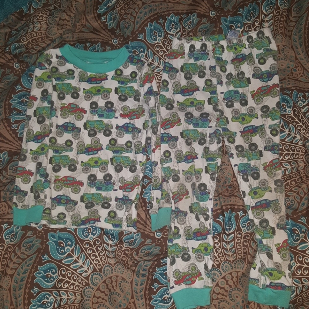 Boys monster truck pajamas